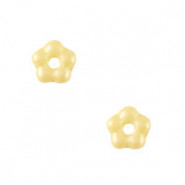 Czech glass beads flower 5mm - Alabaster Pastel yellow - 02010-29301